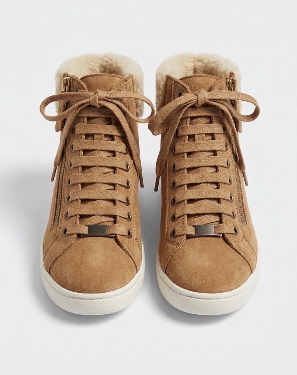 NEW UGG "Olive" high top sneakers in chestnut suede - sz US 6